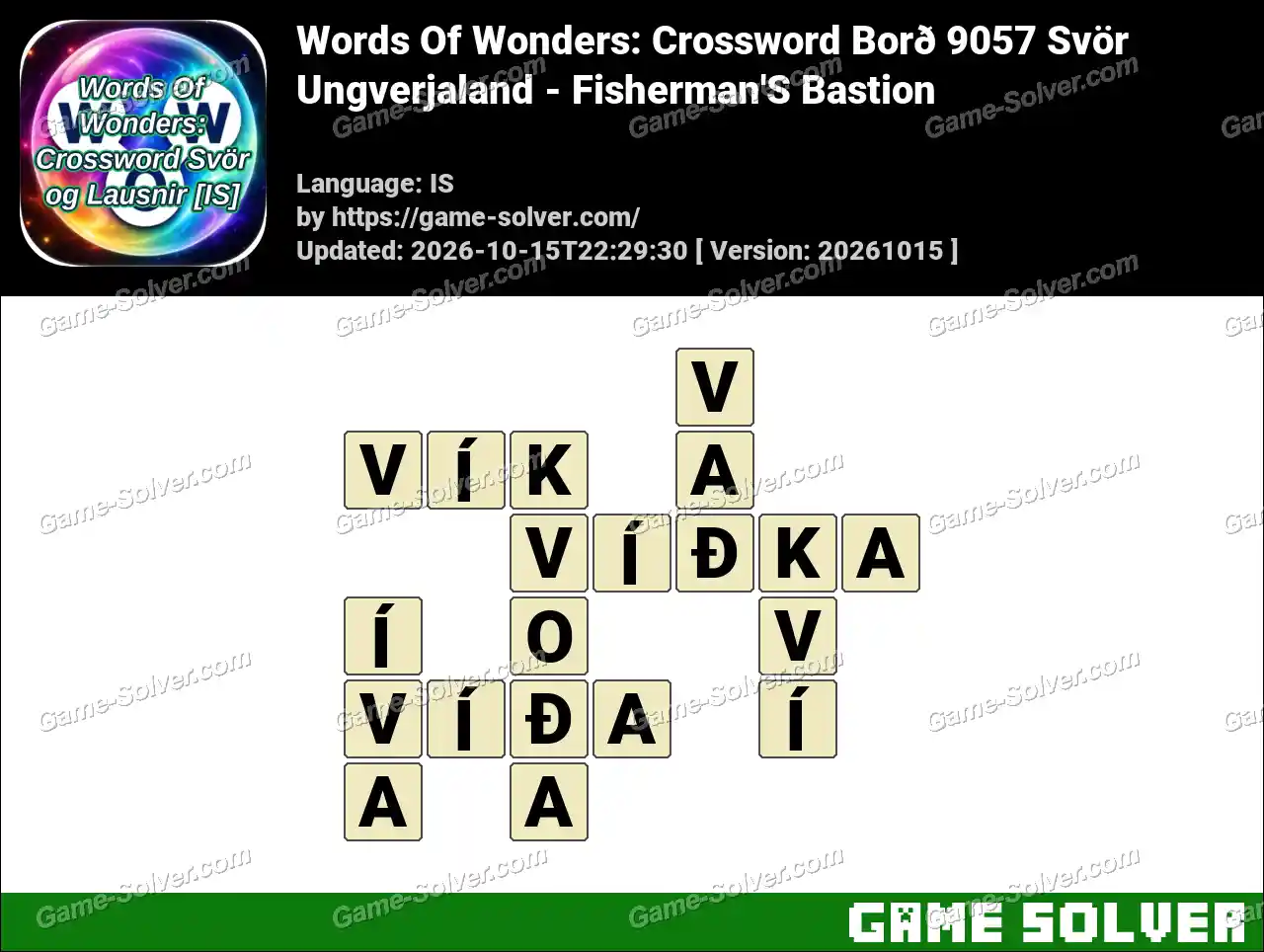 Words Of Wonders: Crossword Borð 9057 Svör – Ungverjaland – Fisherman’S Bastion